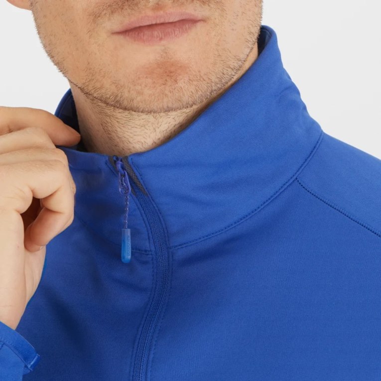 Blue Salomon Essential Lightwarm Half Zip Men's Sweatshirt | IE ZE8236